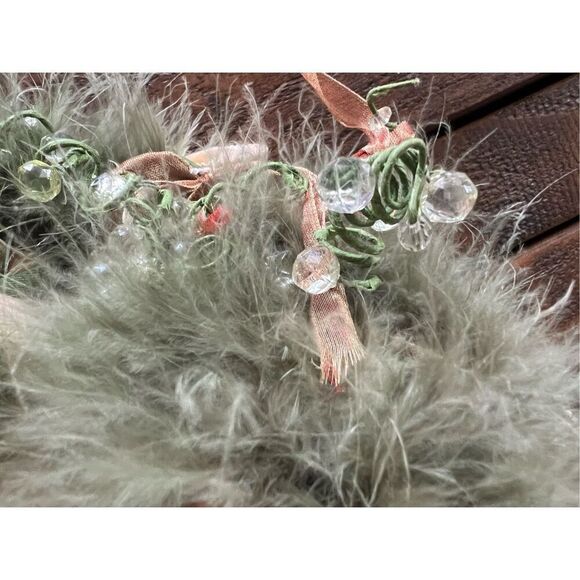 OOAK Carmen Manago Miriam Mermaid Folk Art 24" Doll  with Seashells and Feather - Picture 10 of 12